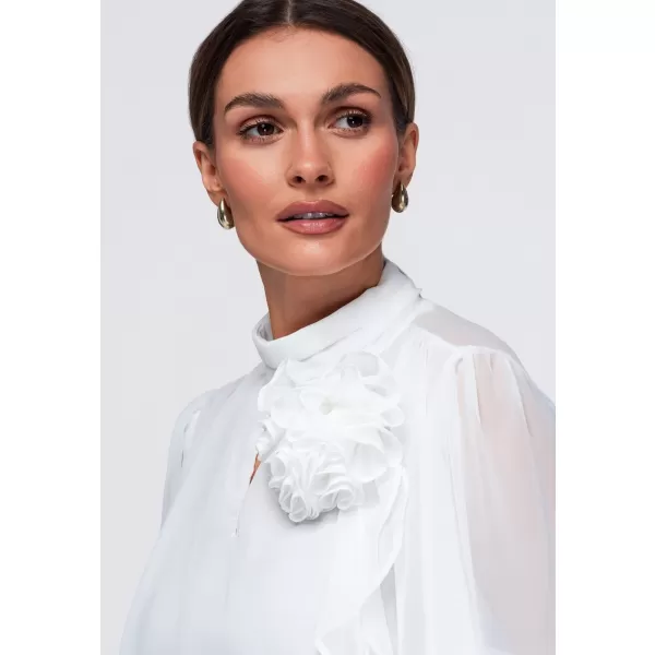 Női blúz OMBRE OW-TS-E0085 FEHÉR 