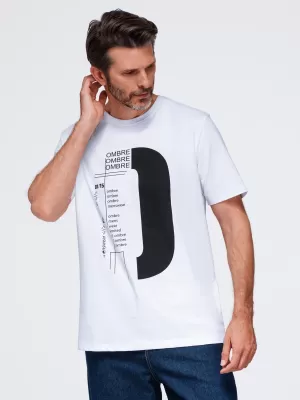 Férfi póló OMBRE OM-TSPT-0299 FEHÉR