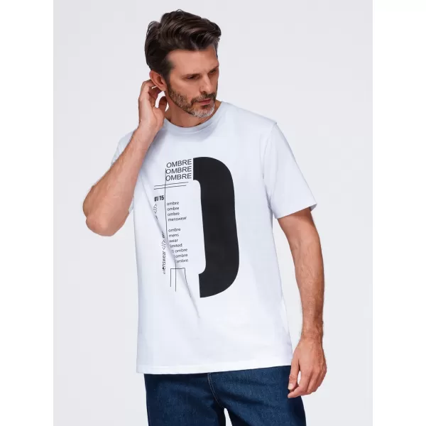  Férfi póló OMBRE OM-TSPT-0299 FEHÉR 