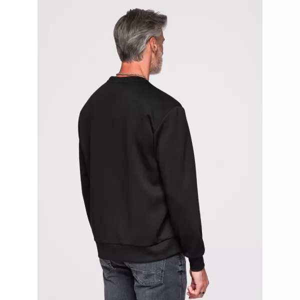  Férfi pulóver OMBRE OM-SSNZ-0273 FEKETE 