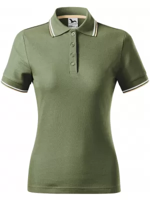 Női póló gallérral MALFINI FOCUS 233 KHAKI