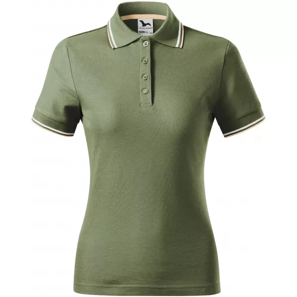  Női póló gallérral MALFINI FOCUS 233 KHAKI 