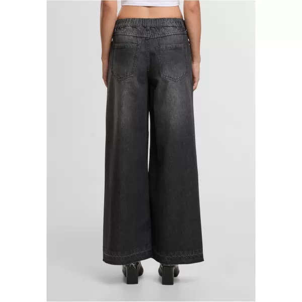  Női nadrág URBAN CLASSICS TB7712 FEKETÉRE MOSVA 
