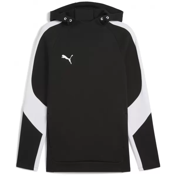  Férfi pulóver PUMA TEAMEVOSTRIPE HOODY 659954-03 PUMA FEKETE/PUMA EZÜST 