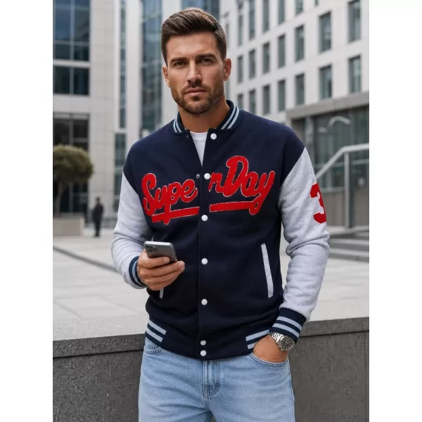  Férfi pulóver DSTREET BX5443 SÖTÉTKÉK 