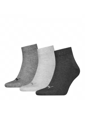 Zokni PUMA UNISEX QUARTER PLAIN 3P 93858916 ANTRACIT/L MEL SZÜRKE/M MEL SZÜRKE