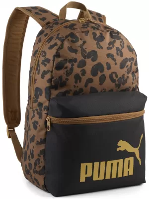 Hátizsák PUMA PHASE AOP BACKPACK 09116916 PUMA FEKETE/KONA BARNA/LEOPÁRD AOP
