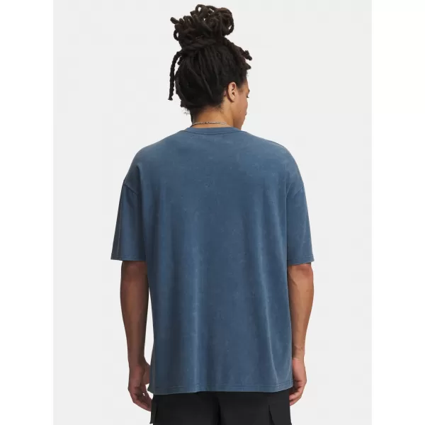  Férfi póló UNDER ARMOUR UA M HW OS LOGO WASH SS 1389147-498 KÉK 