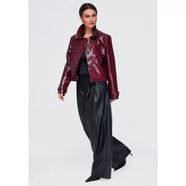  Női kabát OMBRE OW-JAFL-0145 BURGUNDIA 