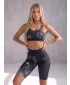 Női prémium térdig érő leggings (új méretek) ALTISPORT VOJ/ALW083LEG06 FEKETE-FEHÉR