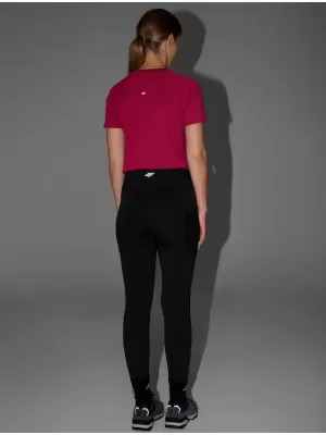 Női leggings 4F WAW25TFTIF373 MÉLYFEKETE