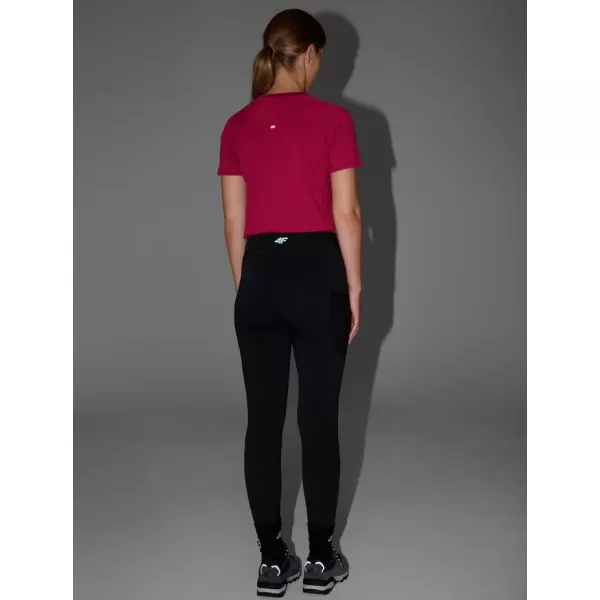  Női leggings 4F WAW25TFTIF373 MÉLYFEKETE 