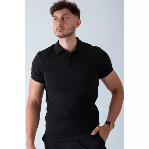  Férfi pólók NEBBIA MIKE MUSCLE FIT POLO 157 FEKETE 