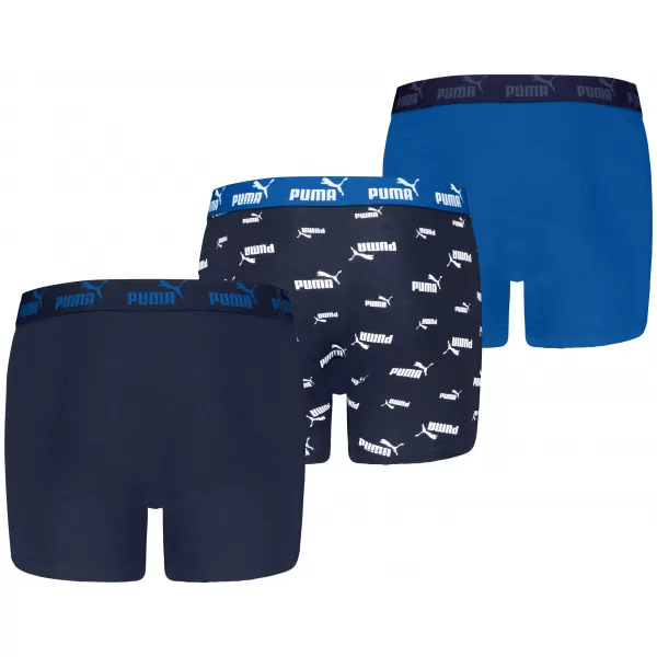  Gyermek boxerek PUMA ELEMENTS BOYS LOGO PRINT BOXERS 3P 93896805 KÉK KOMBÓ 