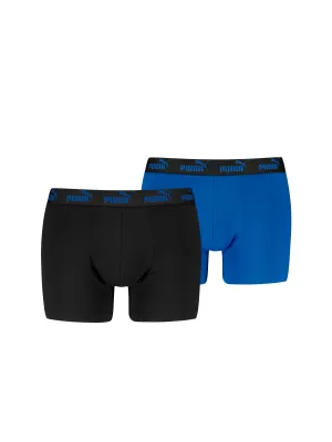 Férfi boxerek PUMA ELEMENTS MEN BASIC BOXERS 2P 93875301 FEKETE/KÉK
