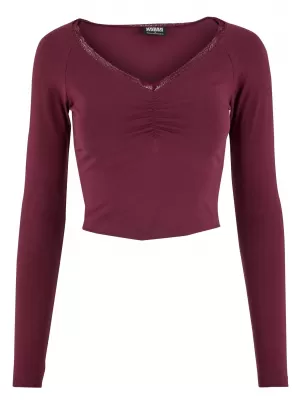 Női póló URBAN CLASSICS TB7729-01151 CSERESZNYE