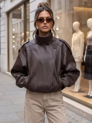 Női kabát DSTREET TY5961 BARNA