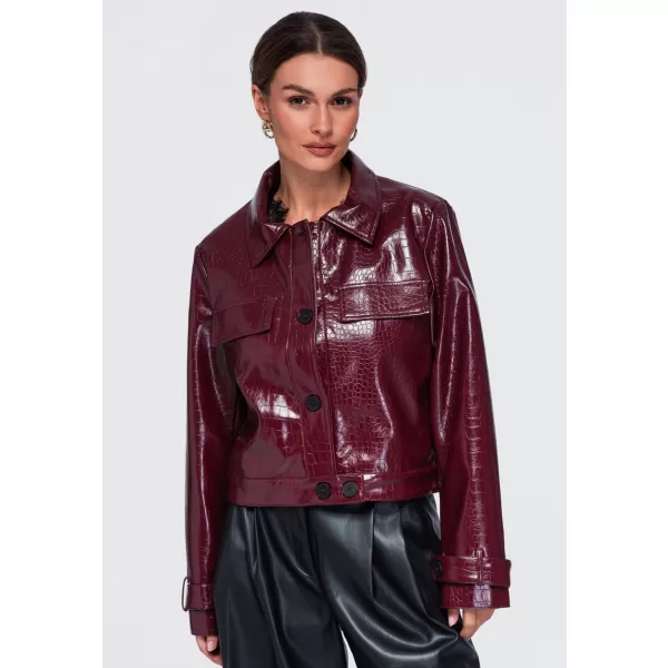  Női kabát OMBRE OW-JAFL-0145 BURGUNDIA 