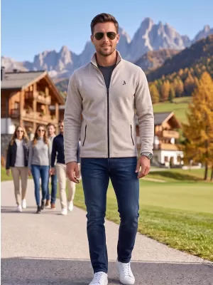 Férfi polár pulóver ALTISPORT ALM002852 EZÜST KIEMELÉSEK