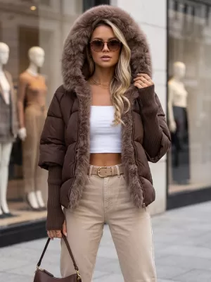 Női kabát DSTREET TY5989 BARNA