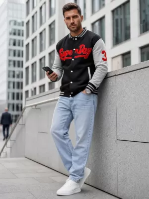 Férfi pulóver DSTREET BX5444 FEKETE