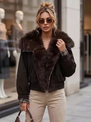 Női kabát DSTREET TY5843 BARNA