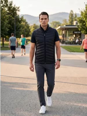 Férfi hibrid mellény MALFINI PREMIUM CROSS 557 FEKETE