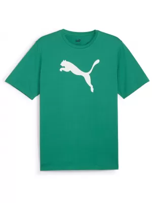Férfi póló PUMA TEAMRISE LOGO JERSEY COTTON 658705-05 SPORT GREEN/ SPORT ZÖLD/PUMA FEHÉR
