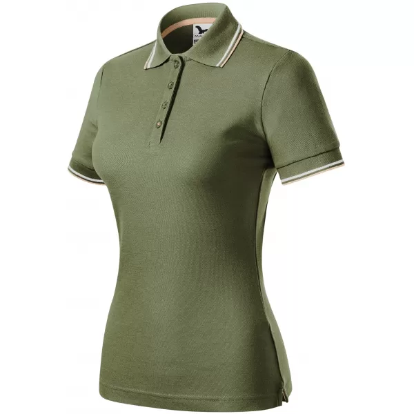  Női póló gallérral MALFINI FOCUS 233 KHAKI 