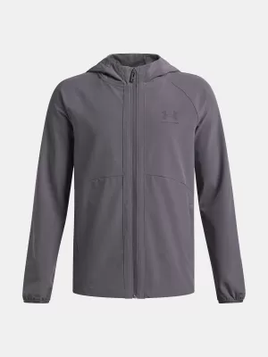 Fiú kabát UNDER ARMOUR UA VIBE WOVEN WINDBREAKER 6009836-025 SZÜRKE