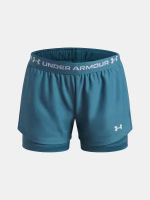 Lány rövidnadrág UNDER ARMOUR TECH PLAY UP 2N1 SHORT 6004985-466 KÉK