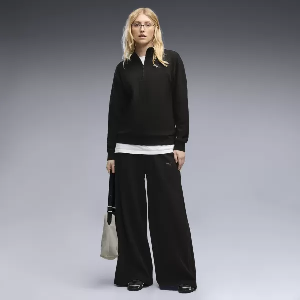  Női melegítőnadrág PUMA CLASS RELAXED WIDE LEG PANTS 69401301 PUMA FEKETE 