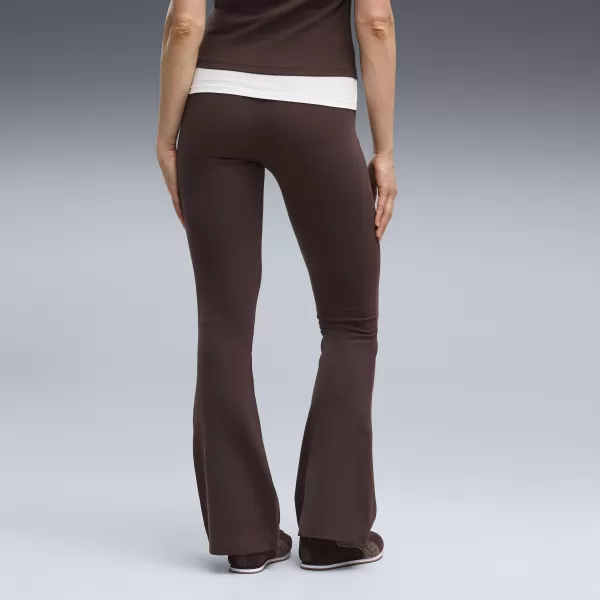  Női leggings PUMA ESS HIGH-WAIST FLARED LEGGINGS 63154233 CSOKOLÁDÉ FONDÜ 