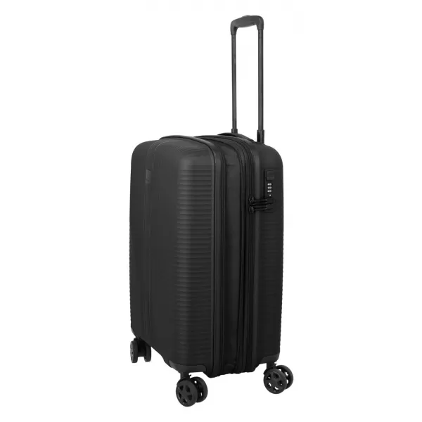  Bőrönd TRAVELITE AIR STRIPE 4W S EXP FEKETE 
