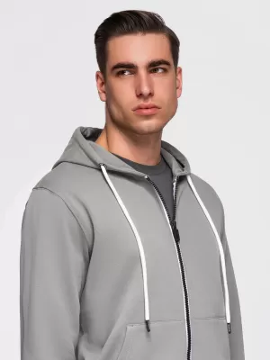 Férfi pulóver OMBRE OM-SSBZ-0272 SZÜRKE