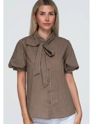 Női ing OMBRE OW-SH-E0067 BARNA
