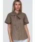 Női ing OMBRE OW-SH-E0067 BARNA