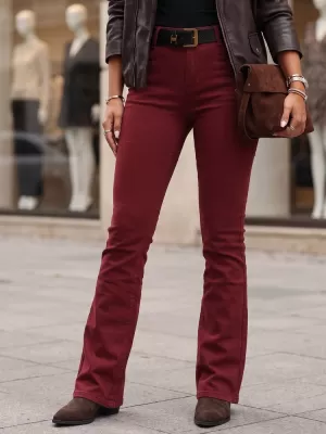 Női nadrág DSTREET UY3111 BORDÓ
