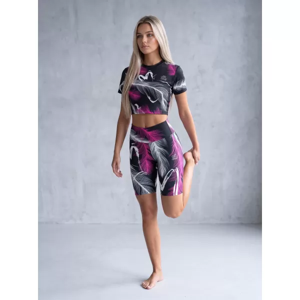  Női prémium térdig érő leggings (új méretek) ALTISPORT VOJ/ALW001LEG06 FEKETE/RÓZSASZÍN 