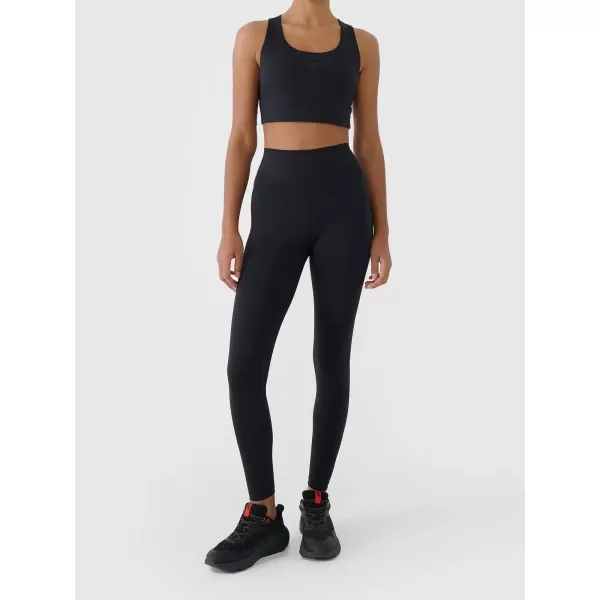  Női leggings 4F WAW25TTIGF242 MÉLYFEKETE 