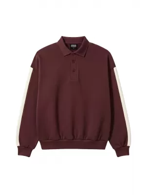 Férfi póló gallérral URBAN CLASSICS TB8595-01151 CSERESZNYE