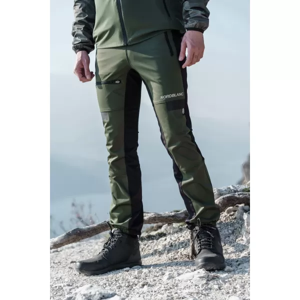  Férfi vízálló multisport nadrág NORDBLANC RIDGEWALK NBSPM8325 SÖTÉTZÖLD 