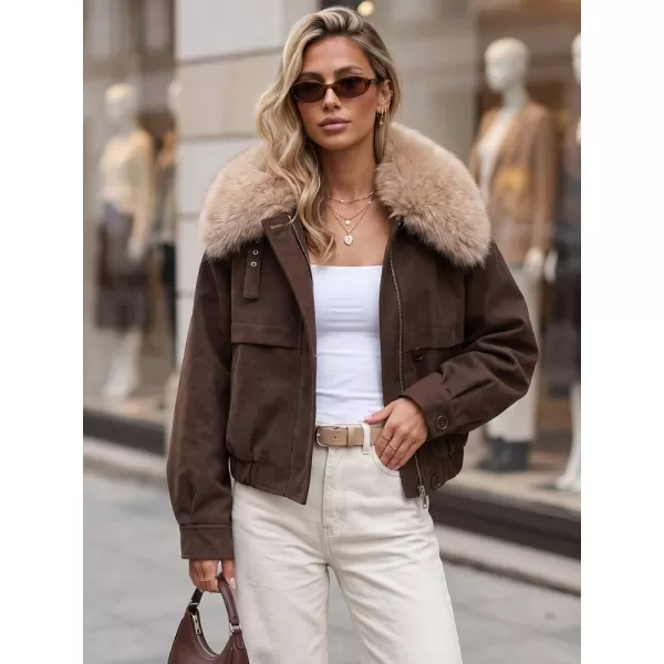  Női kabát DSTREET TY5694 BARNA 