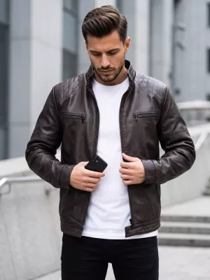 Férfi dzseki DSTREET TX5144 BARNA