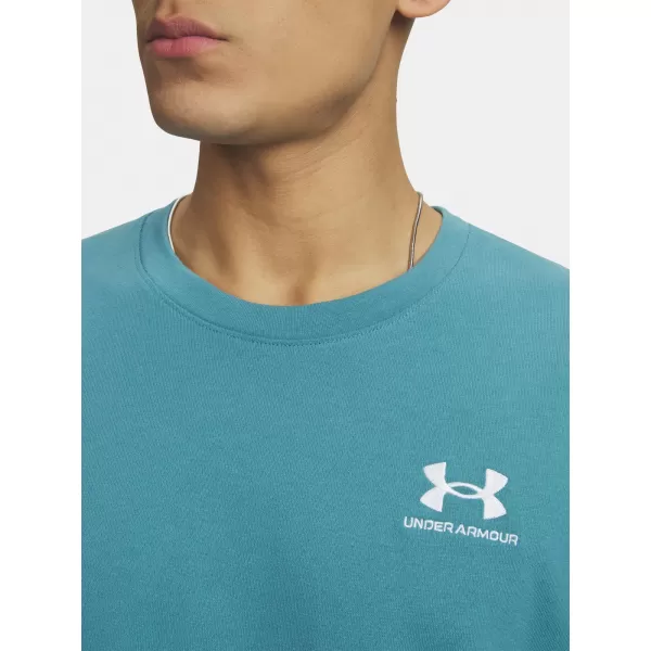  Férfi póló UNDER ARMOUR M LOGO EMB HEAVYWEIGHT SS 1373997-466 KÉK 