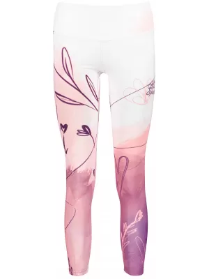 Női prémium hosszú leggings (új méretek) ALTISPORT VOJ/ALW083LEG05 FEHÉR RÓZSASZÍN