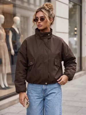 Női kabát DSTREET TY6022 BARNA