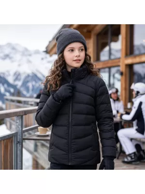Gyermek ultrakönnyű kabát ALPINE PRO RETERO FEKETE