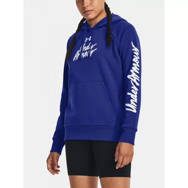  Női pulóver UNDER ARMOUR UA RIVAL FLEECE GRAPHIC HDY 1379609-400 KÉK 