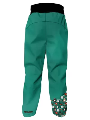 Gyermek softshell nadrág WAMU MEDVĚDI TÜRKIZ